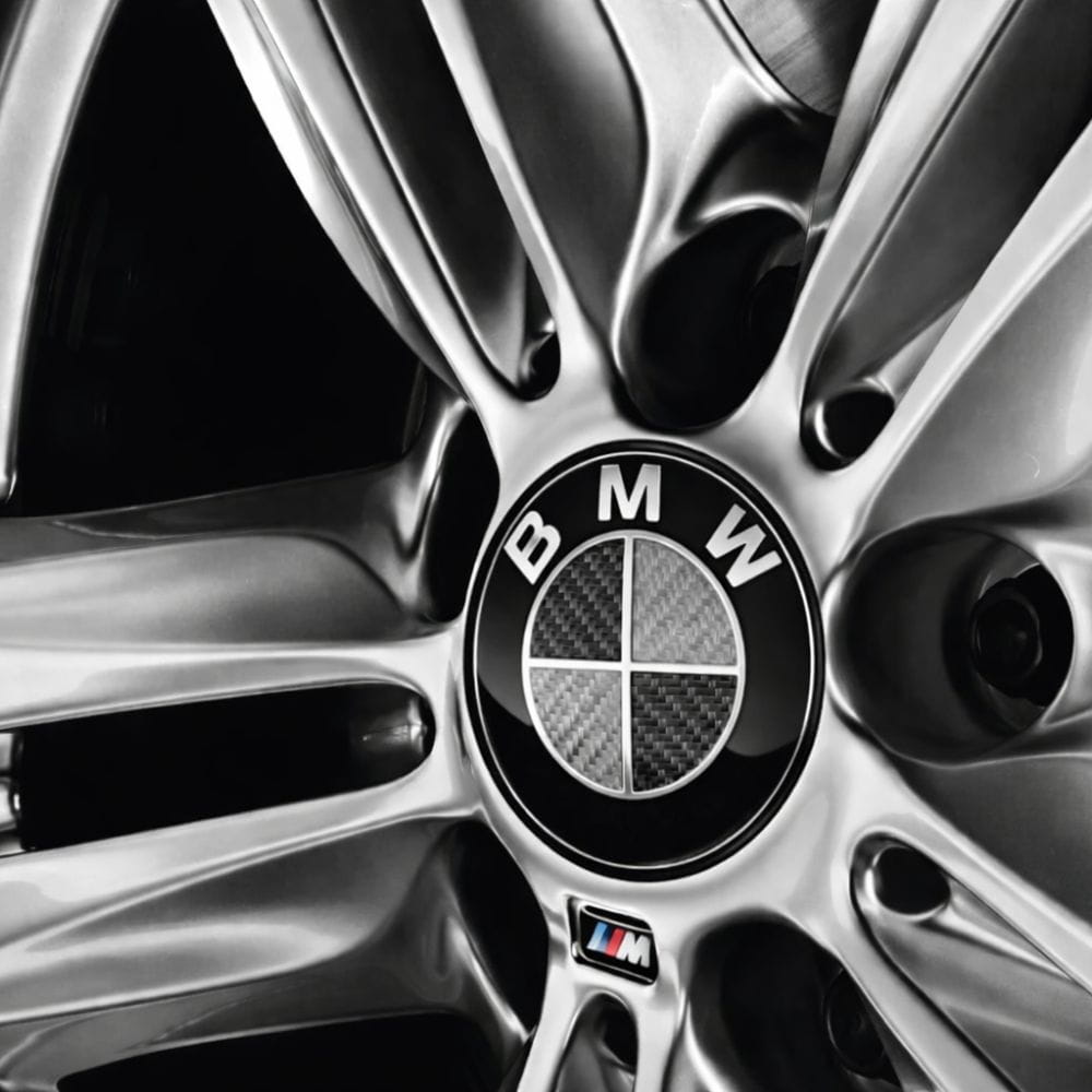 Logo BMW fibra de carbono 68 MM para centro de ruedas