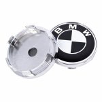 Logo BMW 60 MM para centro de ruedas con el logo blanco y negro de BMW