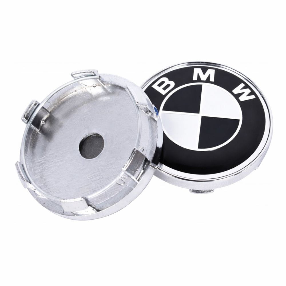 Logo BMW 60 MM para centro de ruedas con el logo blanco y negro de BMW