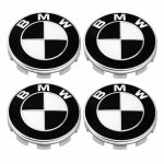 Logo BMW blanco y negro 68 MM para centro de ruedas