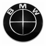 Insignia BMW 74 MM de color negro para maletero de Serie 2, 3, 4