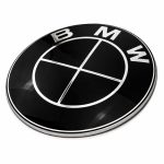 Insignia BMW 74 MM de color negro para maletero de Serie 2, 3, 4