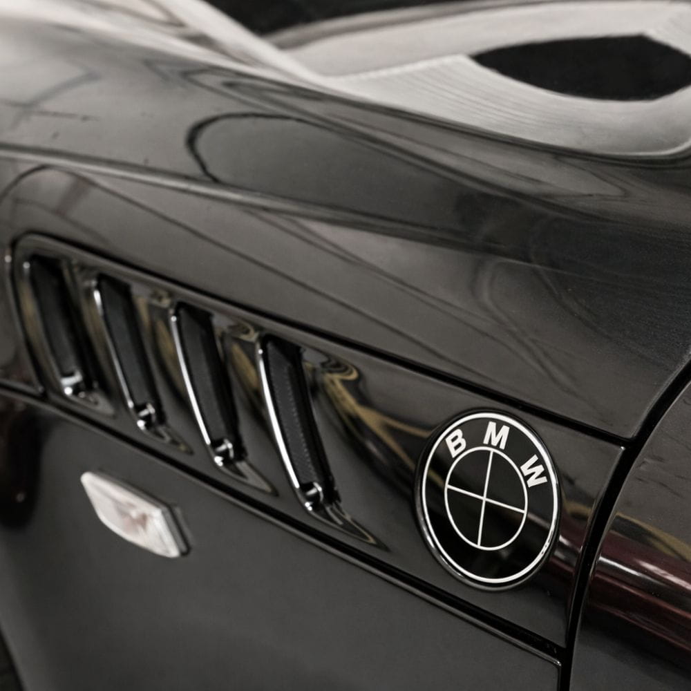 Emblema BMW Full Black de 78 mm para maletero o panel lateral de Z3 E36