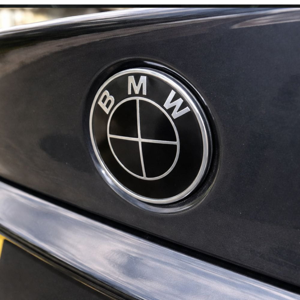 Insignia BMW 74 MM estilo Full Black para maletero de BMW