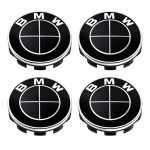 Emblema BMW Negro para centro de llanta de 56 mm