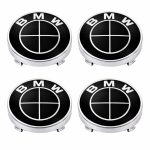 Emblema BMW Negro para centro de llanta de 60 mm
