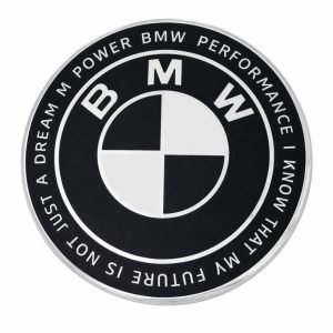 Insignia BMW PERFORMANCE I KNOW THAT MY FUTURE IS NOT JUST A DREAM M POWER de 82 MM para capó o maletero
