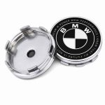 Emblema BMW blanco y negro edición especial con letras; BMW PERFORMANCE I KNOW THAT MY FUTURE IS NOT JUST A DREAM M POWER de 60 MM para llantas