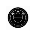 Emblema BMW negro edición especial con letras; BMW PERFORMANCE I KNOW THAT MY FUTURE IS NOT JUST A DREAM M POWER de 45 MM