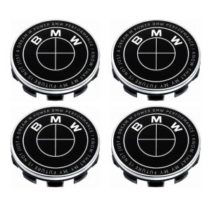 Tapa bujes Performance Full Black 56 mm para llantas compatible con BMW