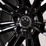 Emblema BMW Full Black edición especial con letras; BMW PERFORMANCE I KNOW THAT MY FUTURE IS NOT JUST A DREAM M POWER de 56 MM para llantas