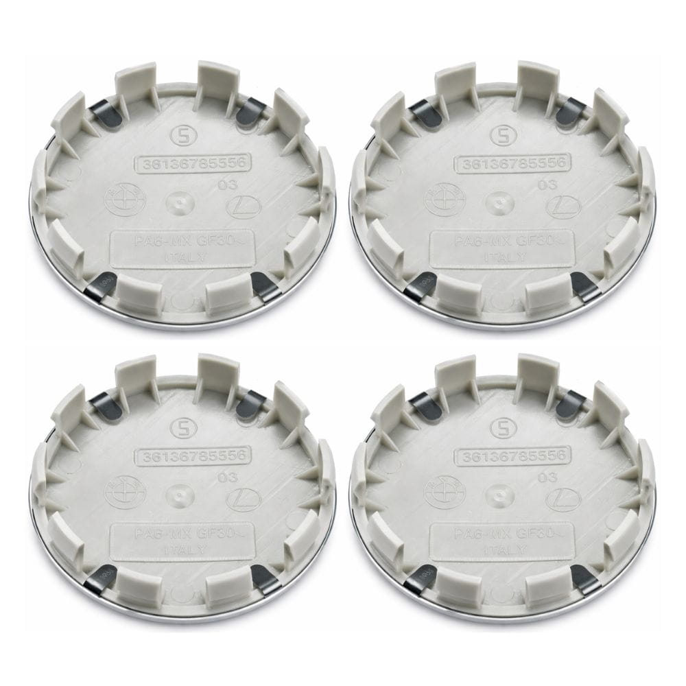 Logo BMW 68 MM para centro de ruedas en blanco y negro