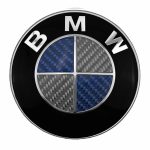 Insignia BMW carbono 74 MM para maletero serie 2, 3, 4.