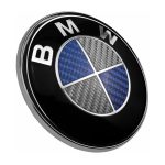 Logo BMW carbono 82 MM para capó o maletero BMW