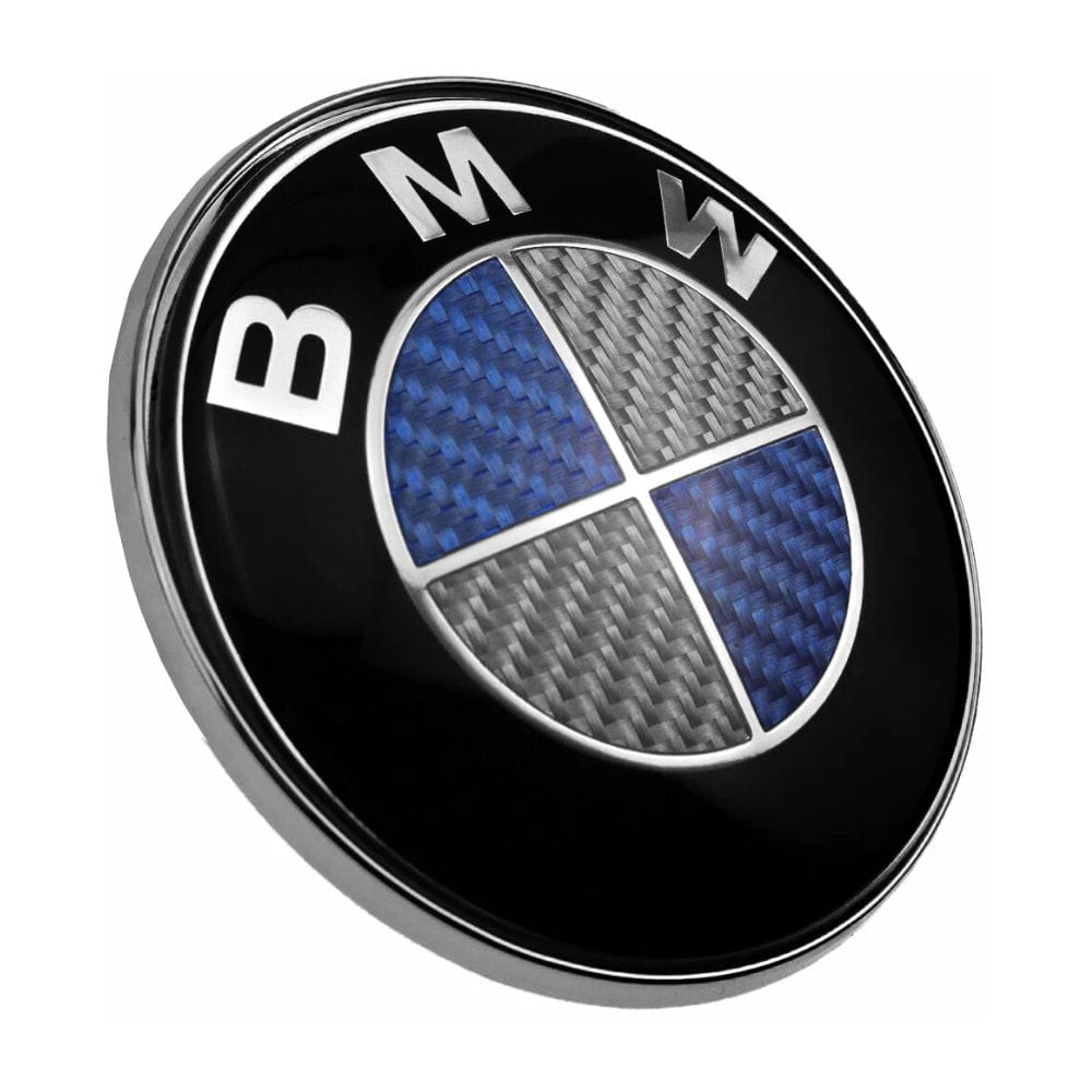 Insignia BMW carbono 74 MM para maletero serie 2, 3, 4.