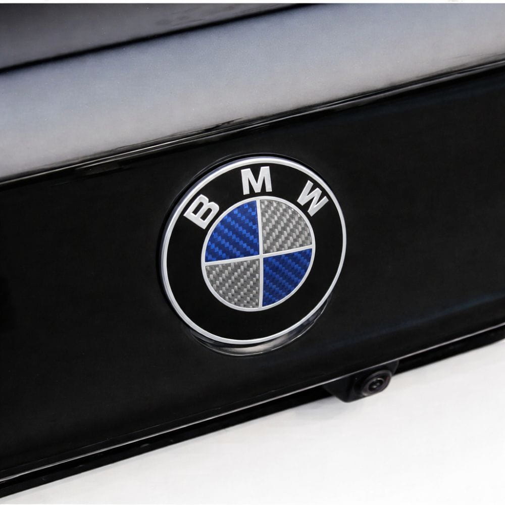 Emblema BMW carbono para capó o maletero de 82 mm