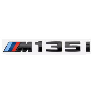 Emblema adhesivo M135i para maletero negro brillo compatible con BMW