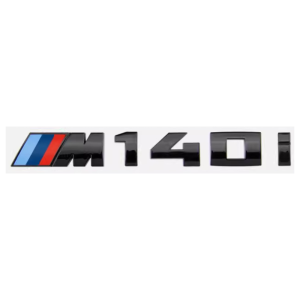 Emblema adhesivo M140i para maletero negro brillo compatible con BMW