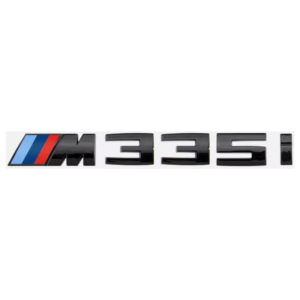 Emblema adhesivo M335i para maletero negro brillo compatible con BMW