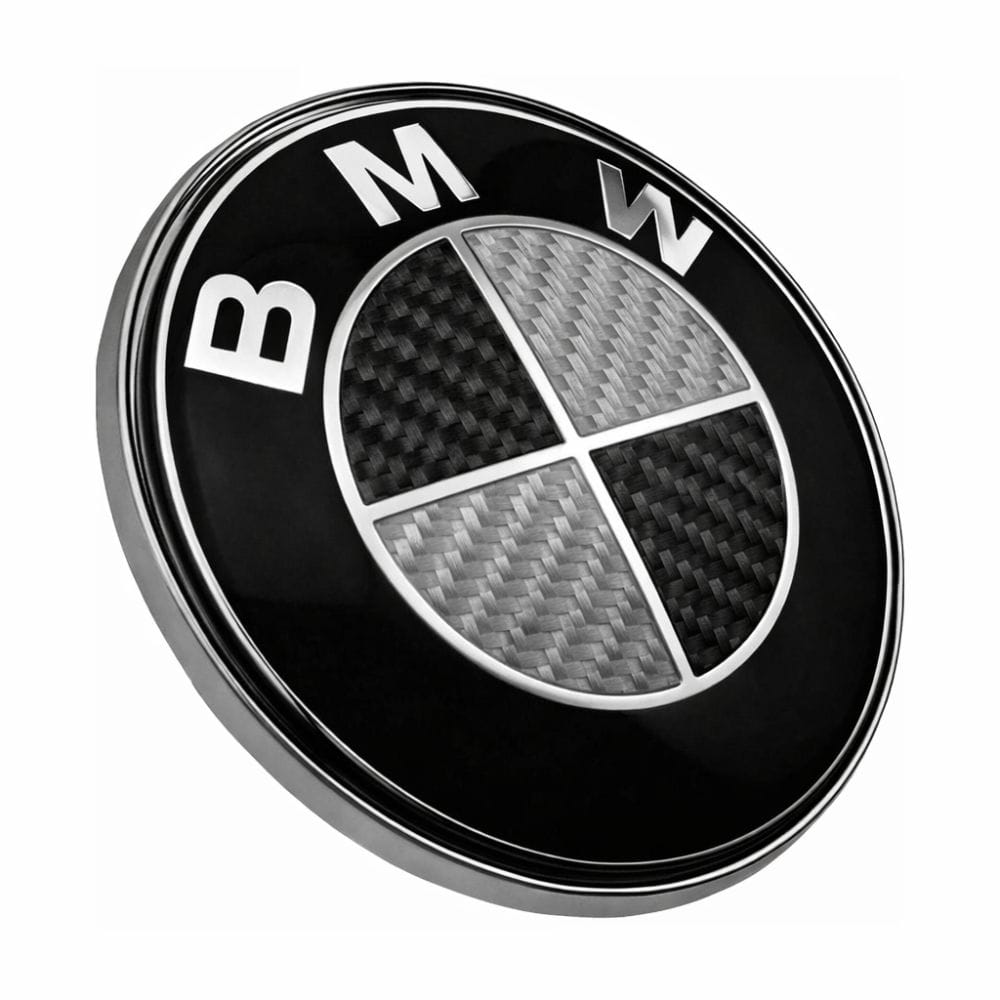 Insignia BMW carbono 74 MM para maletero serie 2, 3, 4.