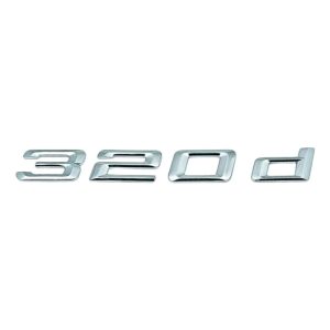 Emblema adhesivo 320d para maletero cromado compatible con BMW