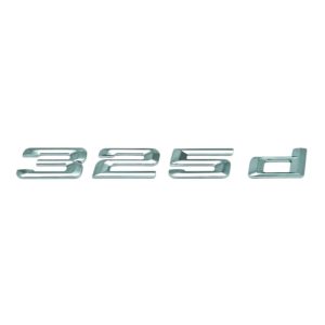 Emblema adhesivo 325d para maletero cromado compatible con BMW