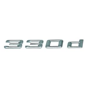 Emblema adhesivo 330d para maletero cromado compatible con BMW
