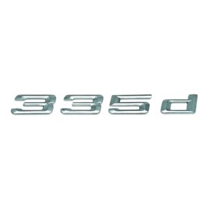 Emblema adhesivo 335d para maletero cromado compatible con BMW