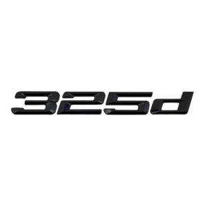 Emblema adhesivo 325d para maletero negro mate compatible con BMW