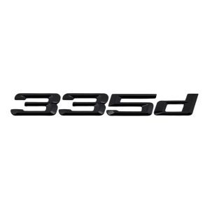 Emblema adhesivo 335d para maletero negro brillo compatible con BMW