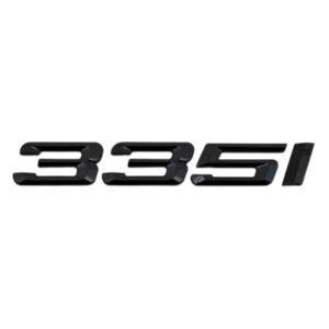 Emblema adhesivo 335i para maletero negro brillo compatible con BMW