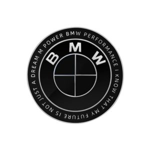 Emblema negro Performance para laterales/maletero compatible con BMW 78 MM