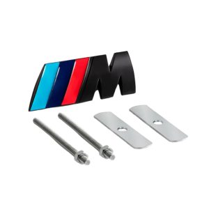 Emblema metálico M Sport para parrilla clásico negro mate compatible con BMW