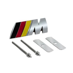 Emblema metálico M Sport para parrilla bandera alemana cromado compatible con BMW