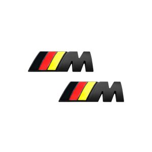 Emblema M Sport para laterales bandera alemana negro mate 55x20 mm compatible con BMW