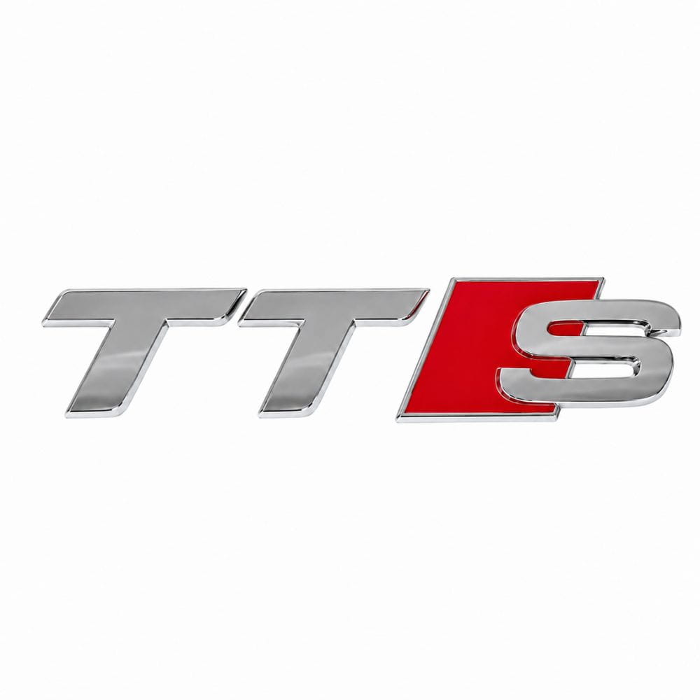 Emblema TTS cromado para maletero de coche Audi TTS 8J y otros modelos.