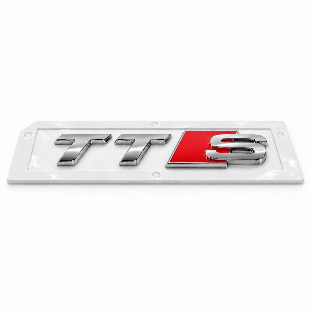 Emblema TTS cromado para maletero de coche Audi TTS 8J y otros modelos.