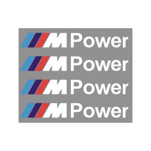 Adhesivos M Power blanco compatible con BMW