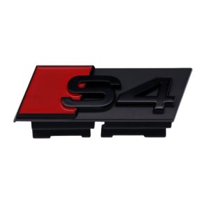 Emblema con clips S4 negro para parrilla compatible con Audi