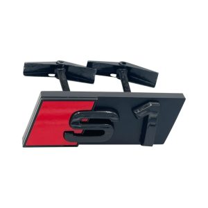 Emblema S1 negro para parrilla compatible con Audi
