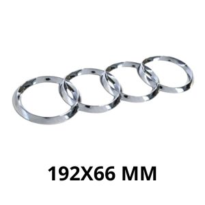 Emblema trasero adhesivo cromado 192x66 MM para maletero compatible con Audi (Audi A1/A3/A4/A5/A6)