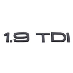 Emblema adhesivo 1.9 TDI negro brillo para maletero compatible con Audi