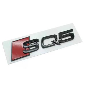 Emblema adhesivo SQ5 negro brillo para maletero compatible con Audi
