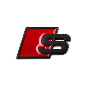 Emblema adhesivo S negro mate para maletero compatible con Audi