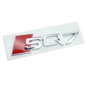 Emblema adhesivo SQ7 cromado para maletero compatible con Audi