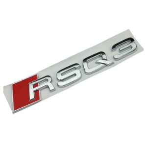 Emblema adhesivo RSQ3 cromado para maletero compatible con Audi