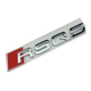 Emblema adhesivo RSQ5 cromado para maletero compatible con Audi