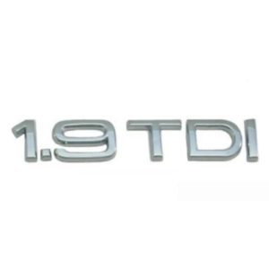 Emblema adhesivo 1.9 TDI cromado para maletero compatible con Audi