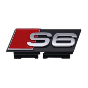 Emblema con clips S6 cromado para parrilla compatible con Audi