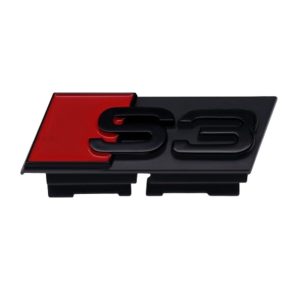Emblema con clips S3 negro para parrilla compatible con Audi